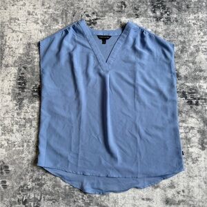 Banana Republic Sky Blue V-Neck Top
